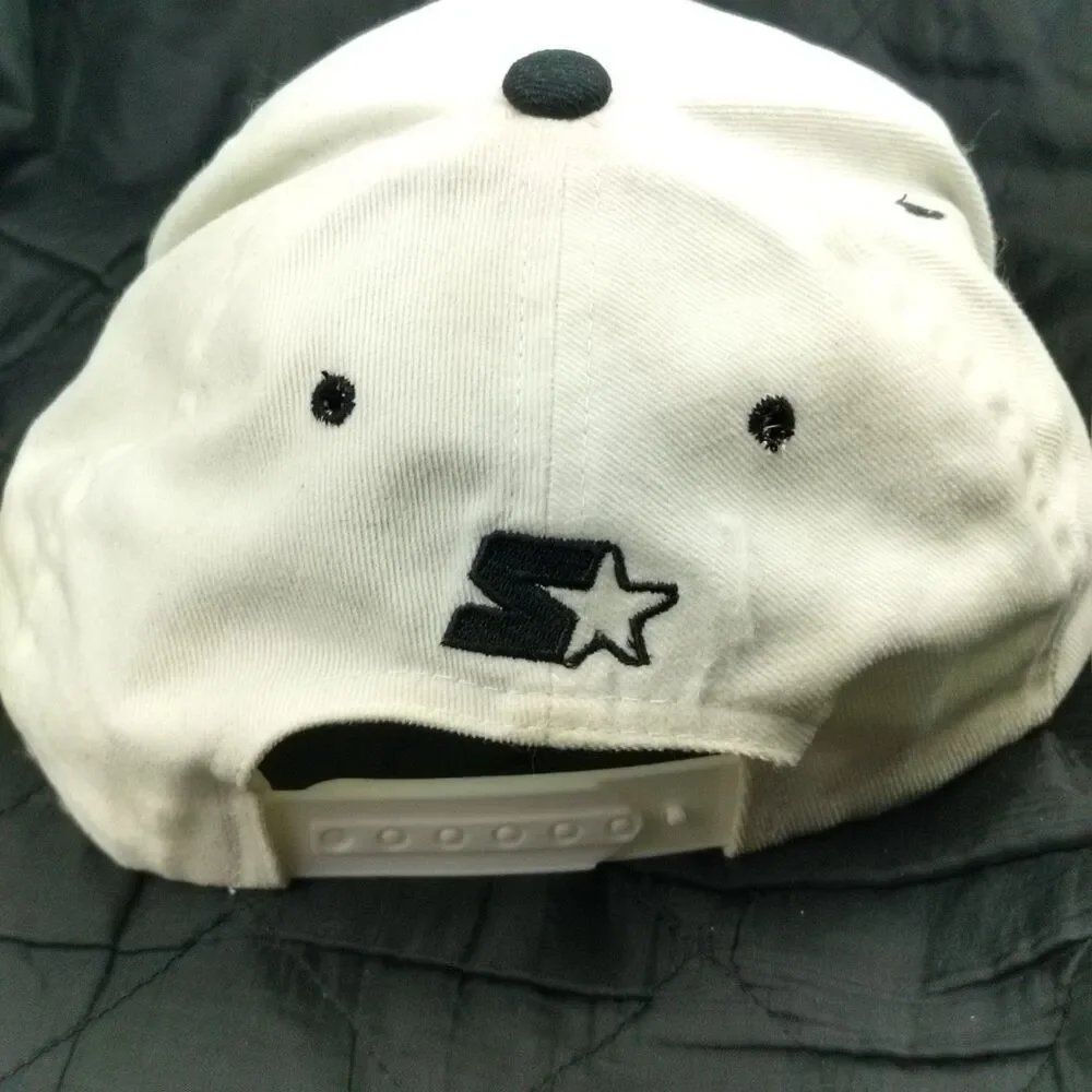 Detroit Red Wings Hat Starter Snapback Men's White Black 1998 Western Champs NHL
